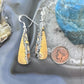 Sterling Silver Triangle Maligano Jasper Slab Dangle Earrings For Women #179