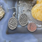 Noah Pajarito Santo Domino Sterling Silver Tufa Cast Native Design Dangle Earrings For Women