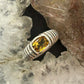 Carolyn Pollack Sterling Silver Faceted Citrine Decorated Ring Sz 6 For Women