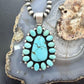 Antoinette Martinez Native American Sterling Silver Kingman Turquoise Cluster Pendant For Women