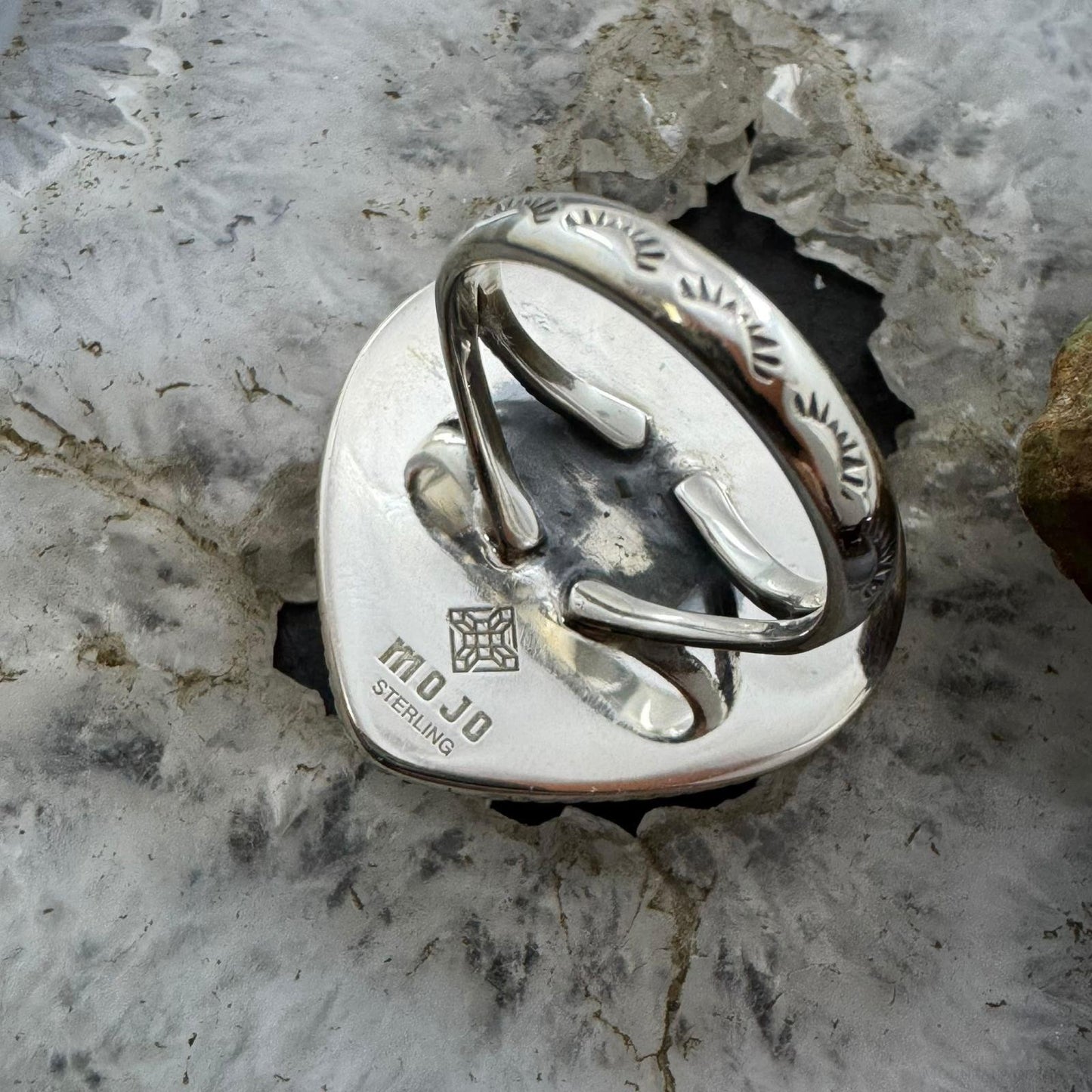 Sterling Silver Southwestern Style Wild Horse Heart Shape Ring Size 9 For Women