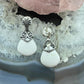 Carolyn Pollack Sterling Silver Pear White Jasper Decorated Dangle Earrings For Women