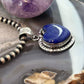 Sterling Silver Southwestern Style Lapis Heart Decorated Pendant For Women