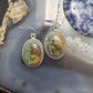 Sterling Silver Southwestern Style Oval Royston Turquoise Dangle Earrings For Women