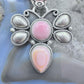 Native American Sterling Silver Pink Conch Butterfly Decorated Pendant For Women