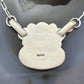 Native American Sterling Silver Teardrop & Oval Pink Conch Pendant W/Necklace For Women