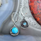 Carolyn Pollack Sterling Silver Rounded Turquoise Dangle Earrings For Women