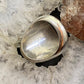 Native American Silver Oval Turquoise Inlay Unisex Shield Ring Size 9