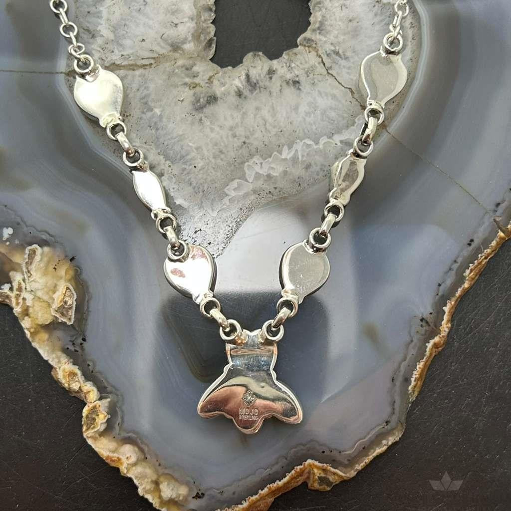 Sterling Silver Southwestern Style Pink Conch & Wild Horse Lariat 22" Necklace For Women