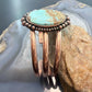 Copper Southwestern Style Oval Turquoise #8 Decorated Bracelet For Women