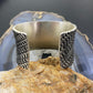 J J Otero Native American Sterling Silver Stamped Wide Heavy Gauge Bracelet