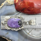 Sterling Silver Southwestern Style Oval Charoite Decorated Pendant For Women