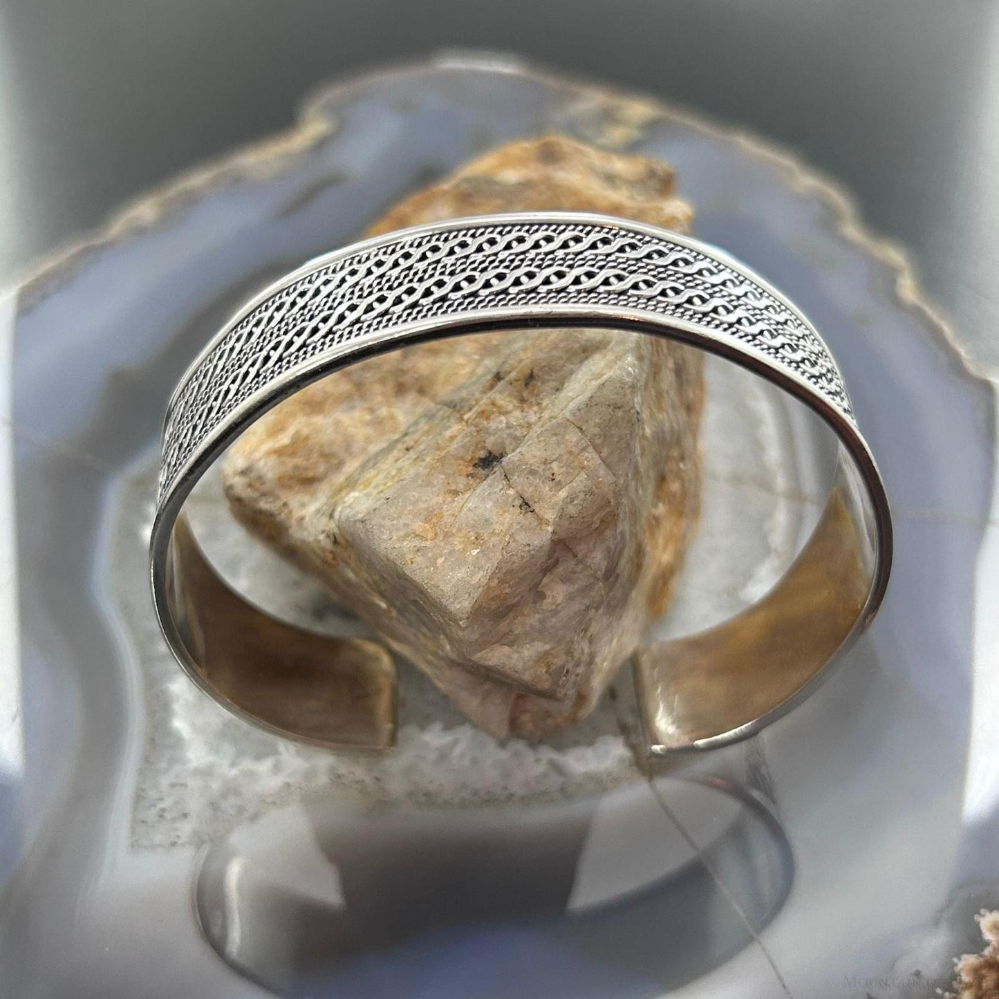 Sterling Silver Flexible & Adjustable Woven RopeFashion Bracelet For Women