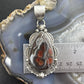 Sterling Silver Southwestern Style Teardrop Peanut Obsidian Pendant For Women