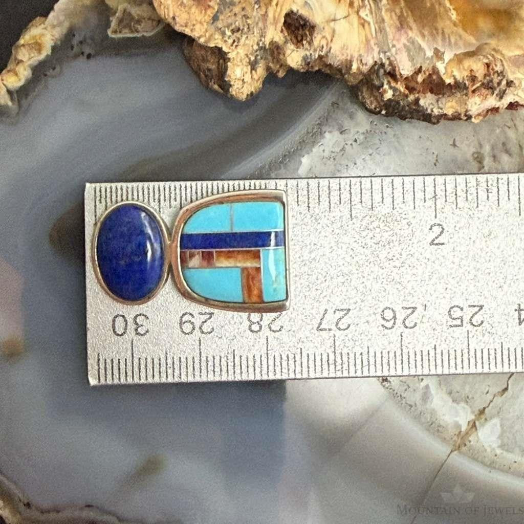 DTR Jay King Sterling Silver Inlay Lapis & Turquoise Pendant For Women