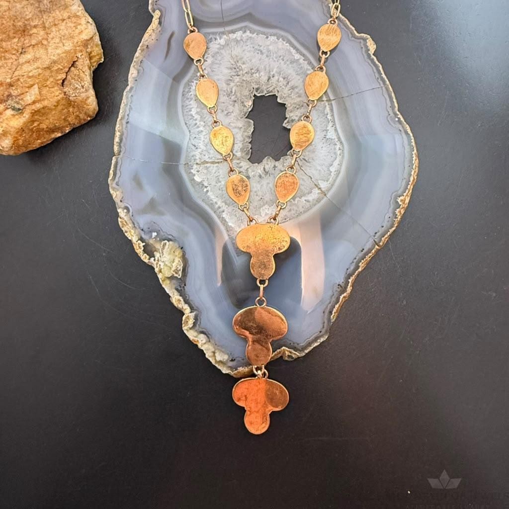 Copper Southwestern Style Sediment Jasper Lariat 22" Necklace For Women