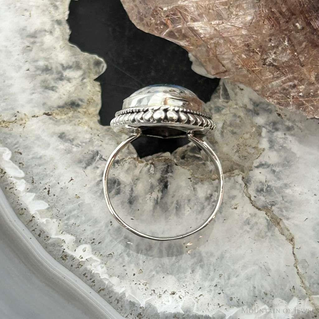 Sterling Silver Southwestern Style Marquise K2 Jasper Ring Size 7 For Women