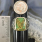 Carolyn Pollack Southwestern Style Sterling Silver Green Turquoise Chip Inlay Eagle Ring For Men