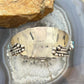 Vintage Steven B Native American Silver Rough Turquoise Watch Bracelet For Women