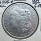 1882 US 90% Morgan Silver Dollar F-VF #61225-6GL