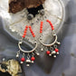 Carolyn Pollack Sterling Silver Coral Bead Boho Chandelier Dangle Earrings For Women