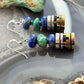 Tommy & Rosita Singer Sterling Lapis,Turquoise Beads Dangle Earrings For Women