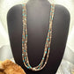 Vintage Native American 3 Strands Heishi Beads &Turquoise 26" Necklace For Women
