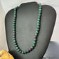 Sterling Silver 8mm Ruby Zoisite Beads 18" Necklace For Women