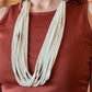 Vintage Native American 10 Strands White Shell Heishi Beads Necklace For Women