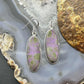 Sterling Silver Southwestern Style Oval Stichtite Dangle Earrings For Women