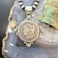 Genuine 90% Silver 1882 US Morgan Dollar Decorated Unisex Pendant