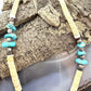 Vintage Native American Heishi and Turquoise Beads 19" Necklace For Women