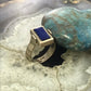 Christin Wolf Vintage Sterling Silver Turquoise & Lapis Reversible Ring 9.75 For Women