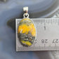 Sterling Silver Southwestern Style Oval Yellow Jasper Pendant For Women #1