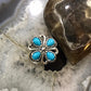 Carolyn Pollack Sterling 4  Silver Sleeping Beauty Turquoise Cluster Ring Size 9 For Women