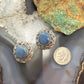 Carolyn Pollack Sterling Silver Round Denim Lapis Clip-On Stud Earrings For Women