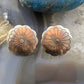 Native American Sterling Silver Round Stamped Concho Stud Earrings For Women