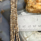 Vintage Native American Silver 5 Strands Heishi Beads 26" Necklace For Women