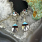 Ola Eriacho Native American Sterling Multistone Inlay Sunface Dangle Earrings For Women #1