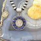 Genuine 1943 90% Silver Mercury Dime Coin w/Lapis Decorated Unisex Pendant
