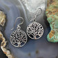Sterling Silver Tree of Life Dangle Earrings For Women