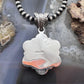Native American Sterling Silver Phosphosiderite Decorated Cluster Pendant For Women