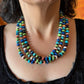 Carolyn Pollack 3 Strand Multi Gemstone Beads 16"-20" Necklace For Women
