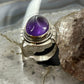 Sterling Silver Southwestern Style Oval Star Amethyst Ring Size 10 For Women