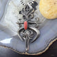 Floyd Parkhurst Native American Sterling Silver Coral Tufa Cast Unisex Pendant