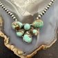 Sterling Silver Southwestern Style Turquoise #8 Navajo Pearl Beads Necklace For Women