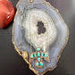 Sterling Southwestern Style Kingman Turquoise Thunderbird Pendant Necklace #4