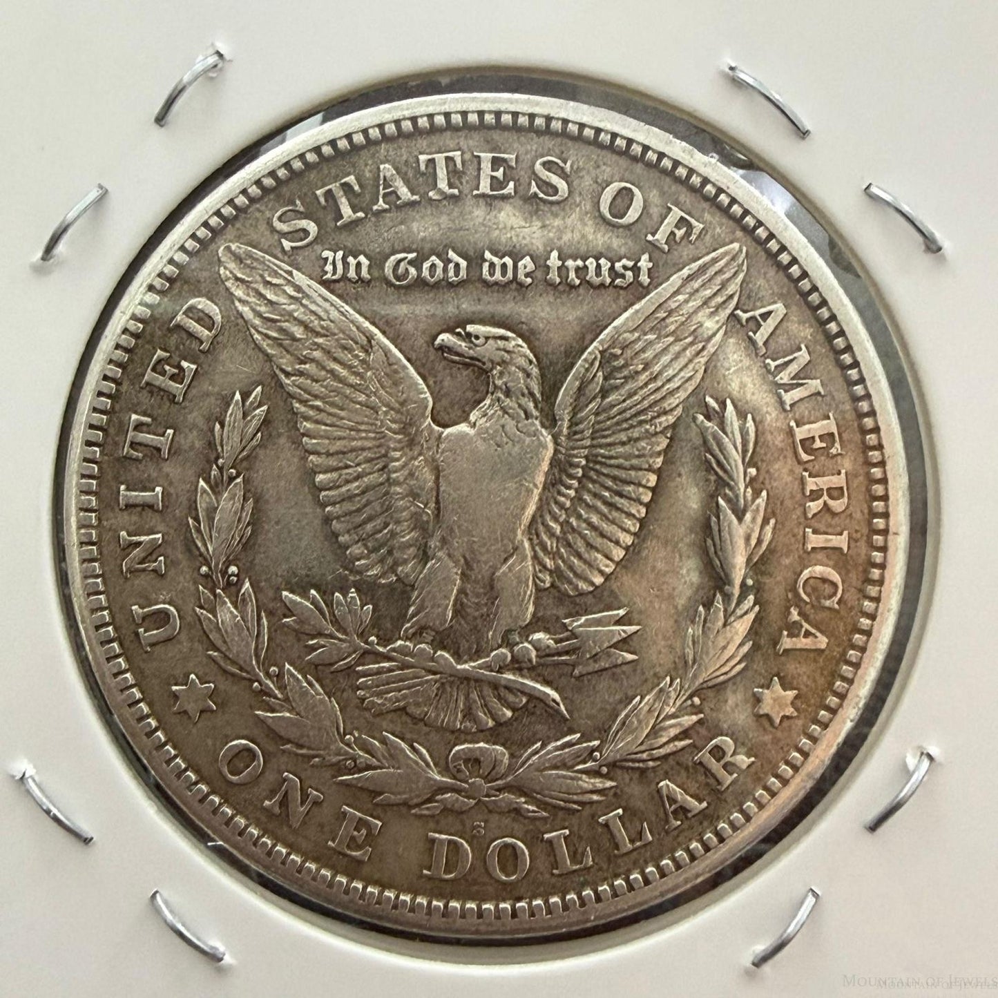 US 1921-S 90% Morgan Silver Dollar F-VF #112525-28OX