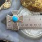 Carolyn Pollack Sterling Silver Round Turquoise Decorated Unisex Cross Pendant