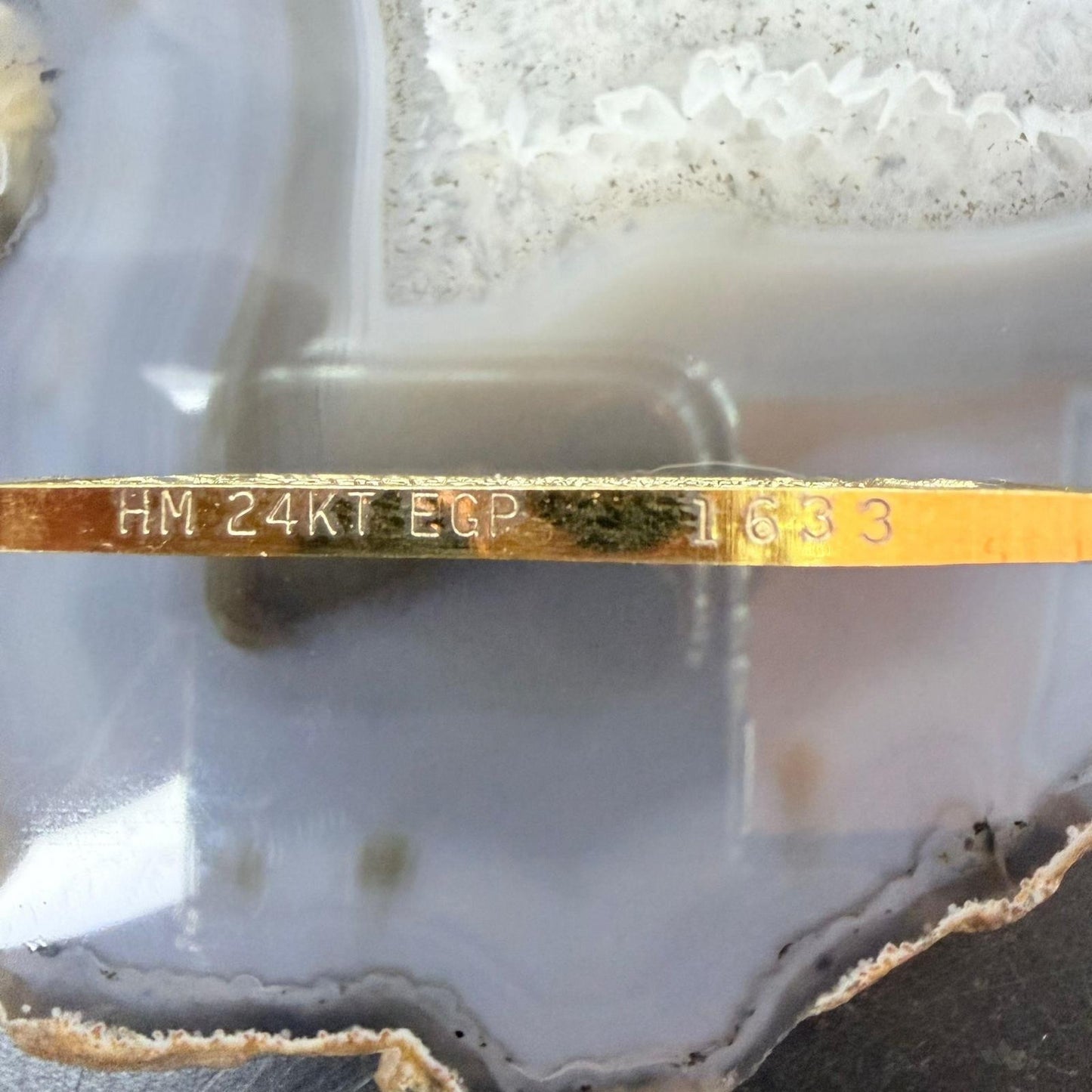 US .999 One Troy Ounce Silver Bar w/24K Gold Plated Hamilton Mint #1633-112825-5